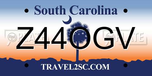 Z44OGV South Carolina License Plate