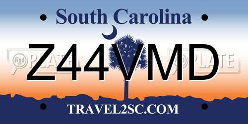 Z44VMD South Carolina License Plate