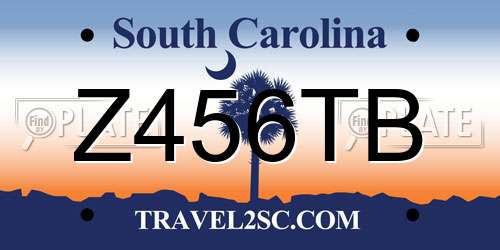 Z456TB South Carolina License Plate