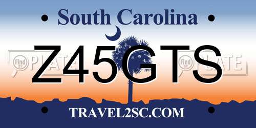 Z45GTS South Carolina License Plate
