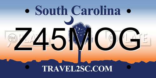 Z45MOG South Carolina License Plate