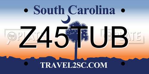 Z45TUB South Carolina License Plate