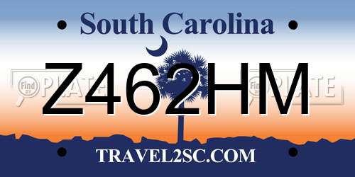 Z462HM South Carolina License Plate