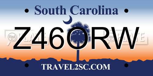 Z46ORW South Carolina License Plate