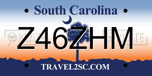 Z46ZHM South Carolina License Plate