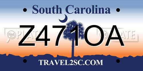 Z471OA South Carolina License Plate