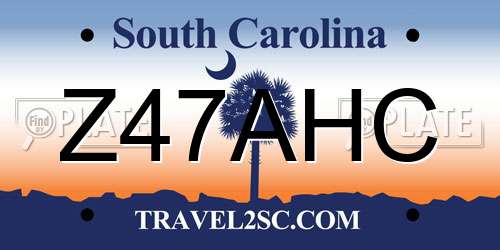 Z47AHC South Carolina License Plate