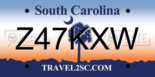 Z47KXW South Carolina License Plate