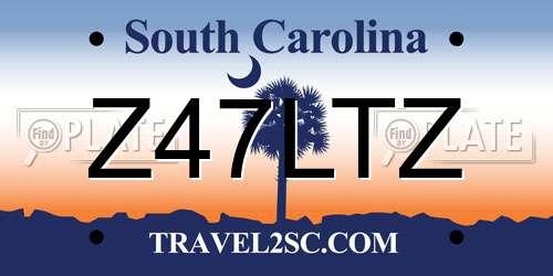 Z47LTZ South Carolina License Plate