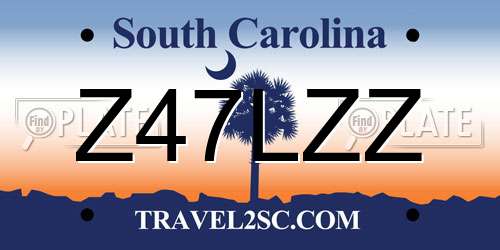 Z47LZZ South Carolina License Plate