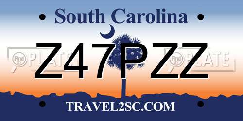 Z47PZZ South Carolina License Plate