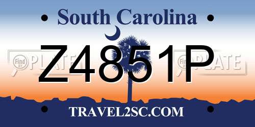 Z4851P South Carolina License Plate