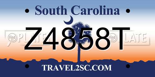 Z4858T South Carolina License Plate