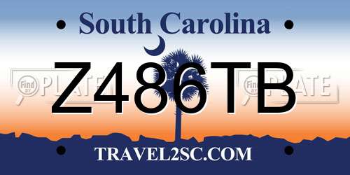 Z486TB South Carolina License Plate