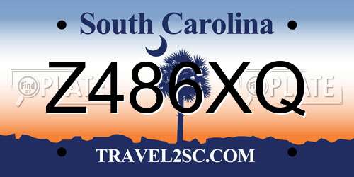 Z486XQ South Carolina License Plate