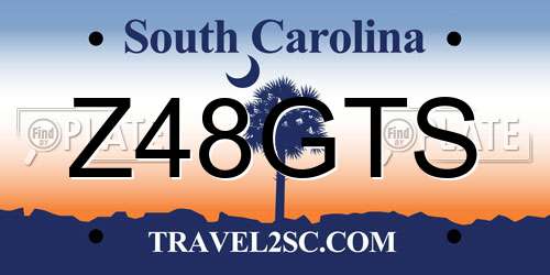 Z48GTS South Carolina License Plate