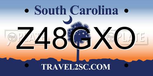 Z48GXO South Carolina License Plate