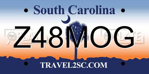 Z48MOG South Carolina License Plate