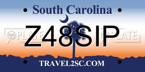 Z48SIP South Carolina License Plate