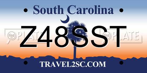 Z48SST South Carolina License Plate