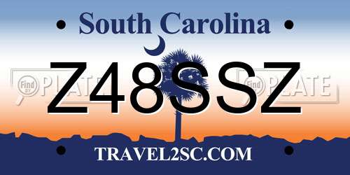 Z48SSZ South Carolina License Plate