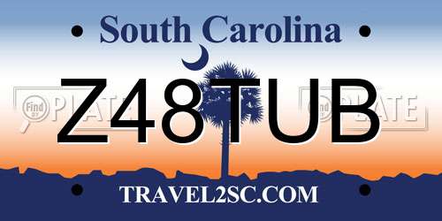 Z48TUB South Carolina License Plate