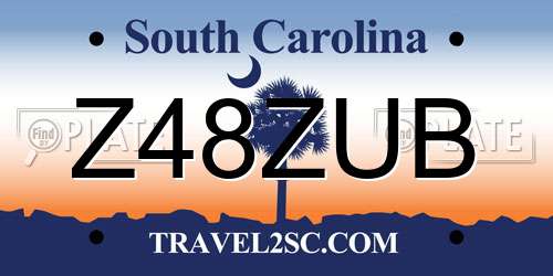 Z48ZUB South Carolina License Plate