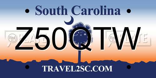 Z50QTW South Carolina License Plate