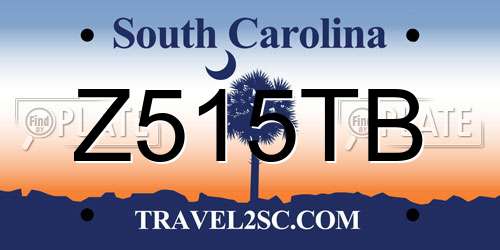 Z515TB South Carolina License Plate
