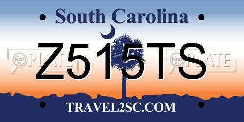 Z515TS South Carolina License Plate