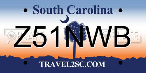 Z51NWB South Carolina License Plate