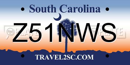 Z51NWS South Carolina License Plate