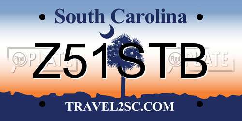 Z51STB South Carolina License Plate