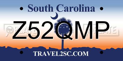 Z52QMP South Carolina License Plate