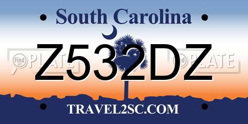 Z532DZ South Carolina License Plate