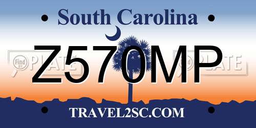 Z570MP South Carolina License Plate