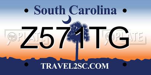 Z571TG South Carolina License Plate