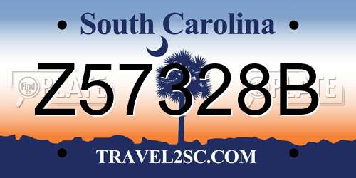 Z57328B South Carolina License Plate