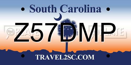 Z57DMP South Carolina License Plate