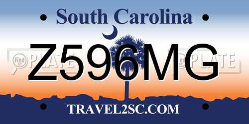 Z596MG South Carolina License Plate