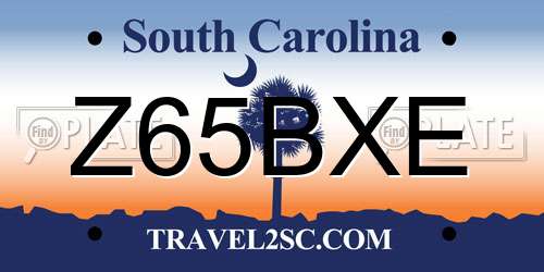 Z65BXE South Carolina License Plate