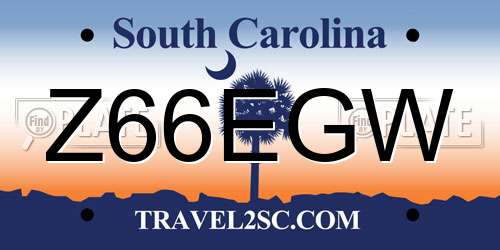 Z66EGW South Carolina License Plate