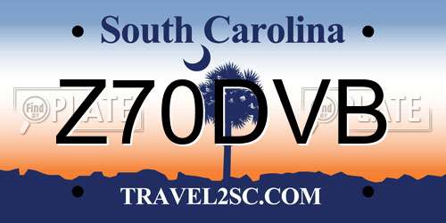 Z70DVB South Carolina License Plate