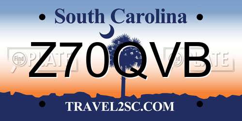Z70QVB South Carolina License Plate