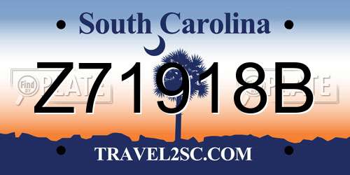 Z71918B South Carolina License Plate
