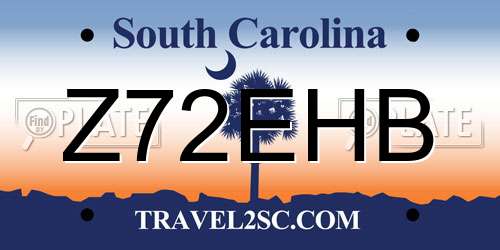 Z72EHB South Carolina License Plate