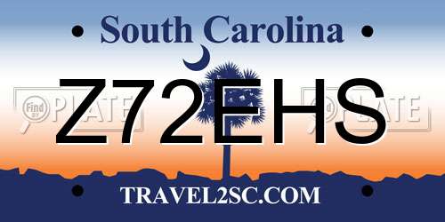 Z72EHS South Carolina License Plate