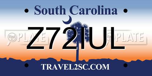 Z72IUL South Carolina License Plate