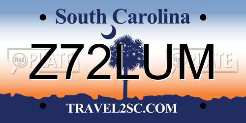 Z72LUM South Carolina License Plate