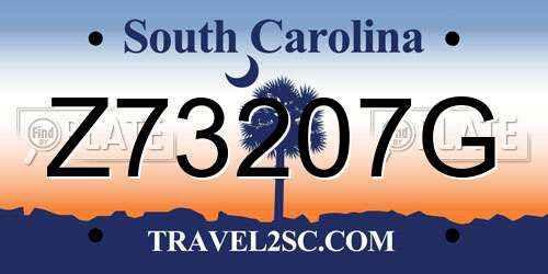Z73207G South Carolina License Plate
